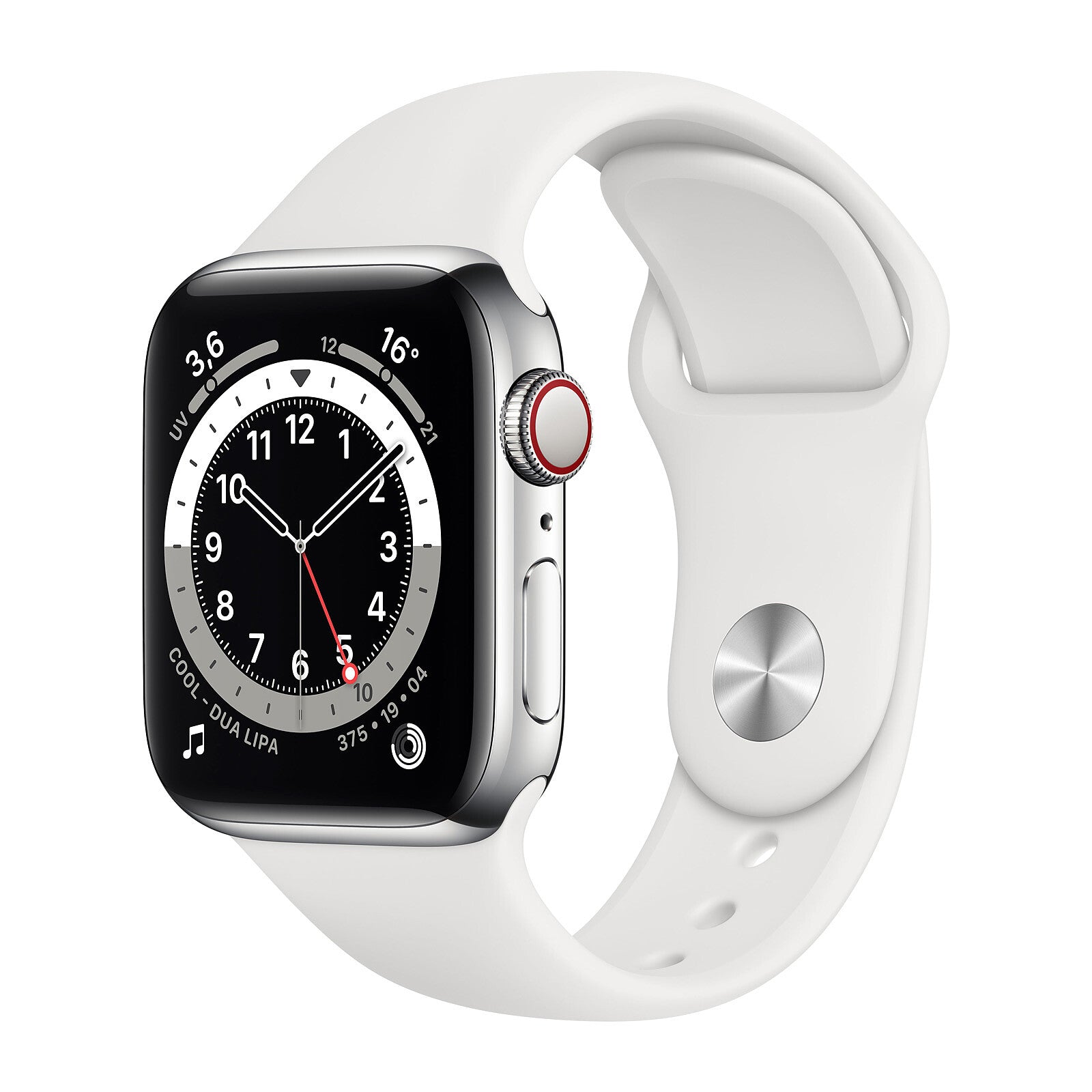 Buy Apple,Apple Watch Series 6 GPS 40mm – Silver Aluminium with White Strap - Gadcet UK | UK | London | Scotland | Wales| Near Me | Cheap | Pay In 3 | Smart Watches